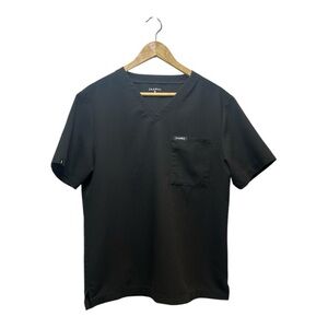 Jaanuu Black Short Sleeve Scrub Top Size M